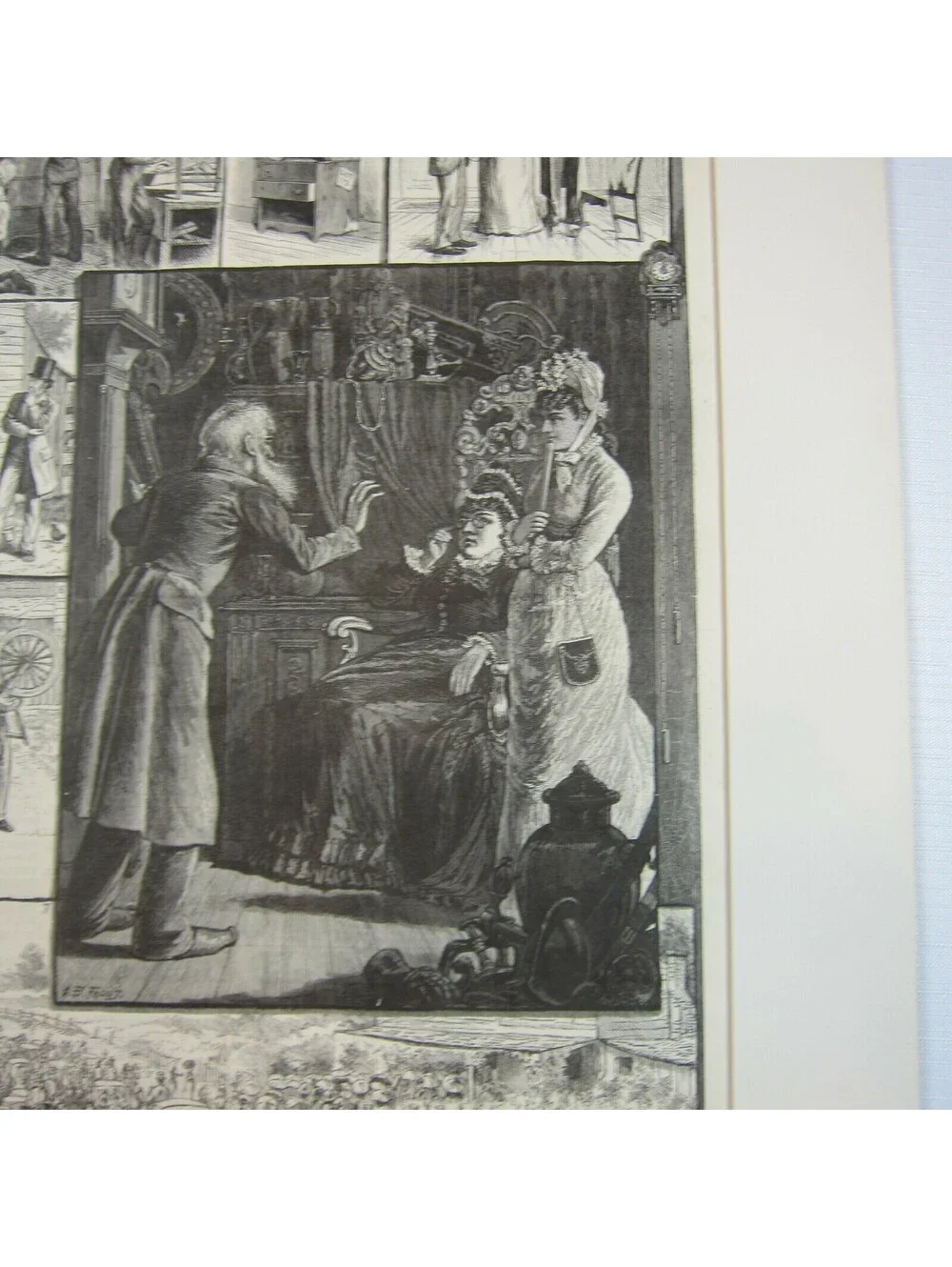 Antique 1878 Print Wood Engraving 